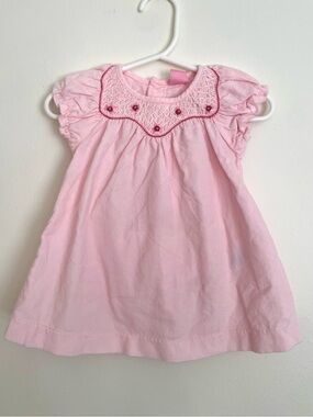 The Children's Place Light Pink Smocked Cap-Sleeve Dress